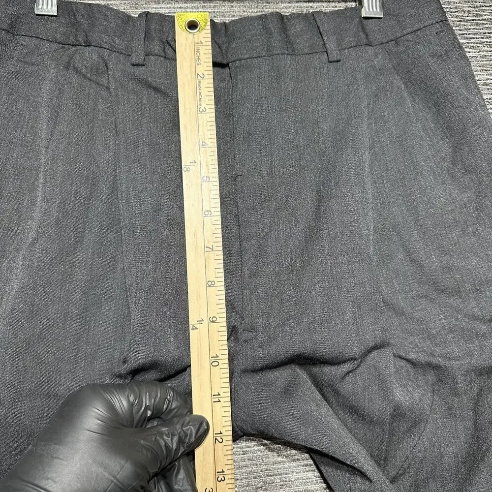 Britches Dress Pants Men's Size 34 R Dark Grey Black 750 Winston Made Italy Wool